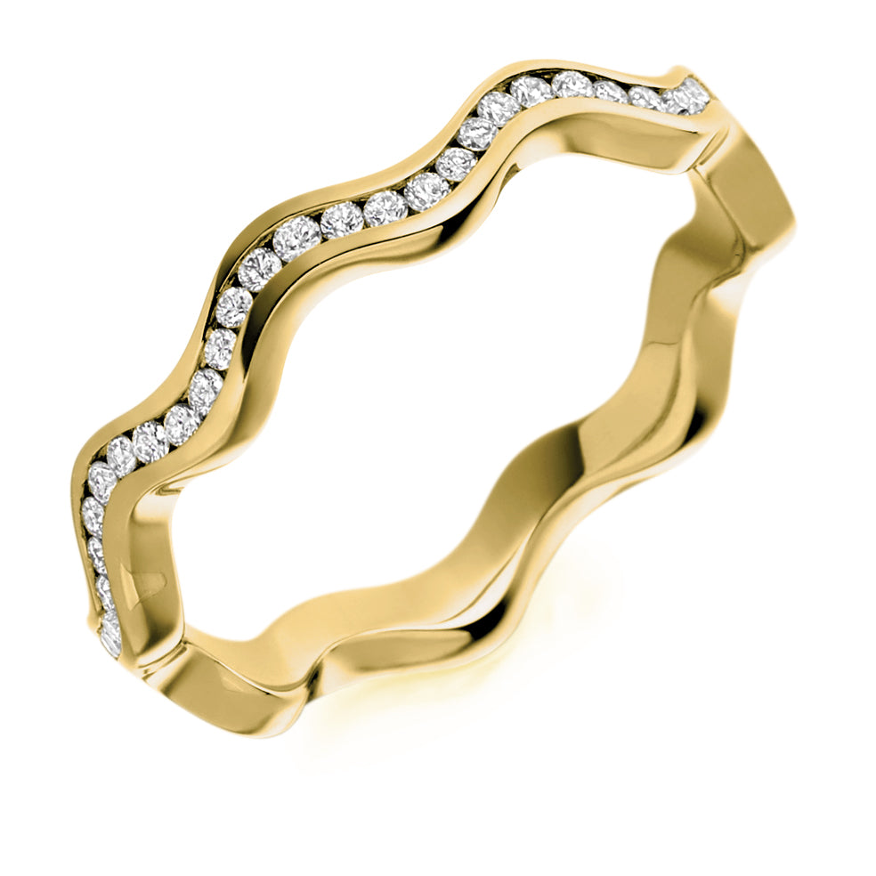 Channel-Set Diamond Full Eternity Ring, 0.36ct in Yellow Gold
