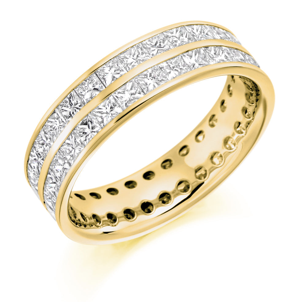 Channel-Set Full Eternity Ring, 3.1ct total in Yellow Gold