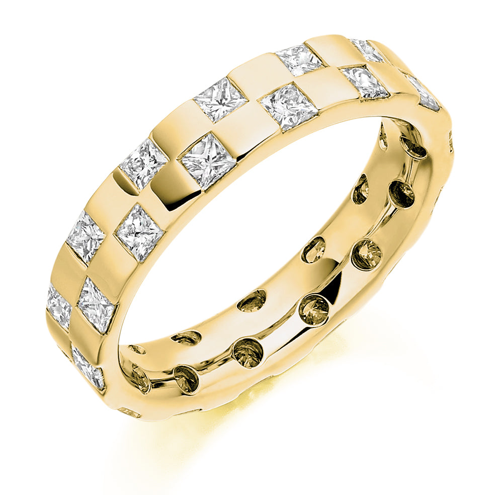 Flush-Set Full Eternity Ring, 1.65ct total in Yellow Gold