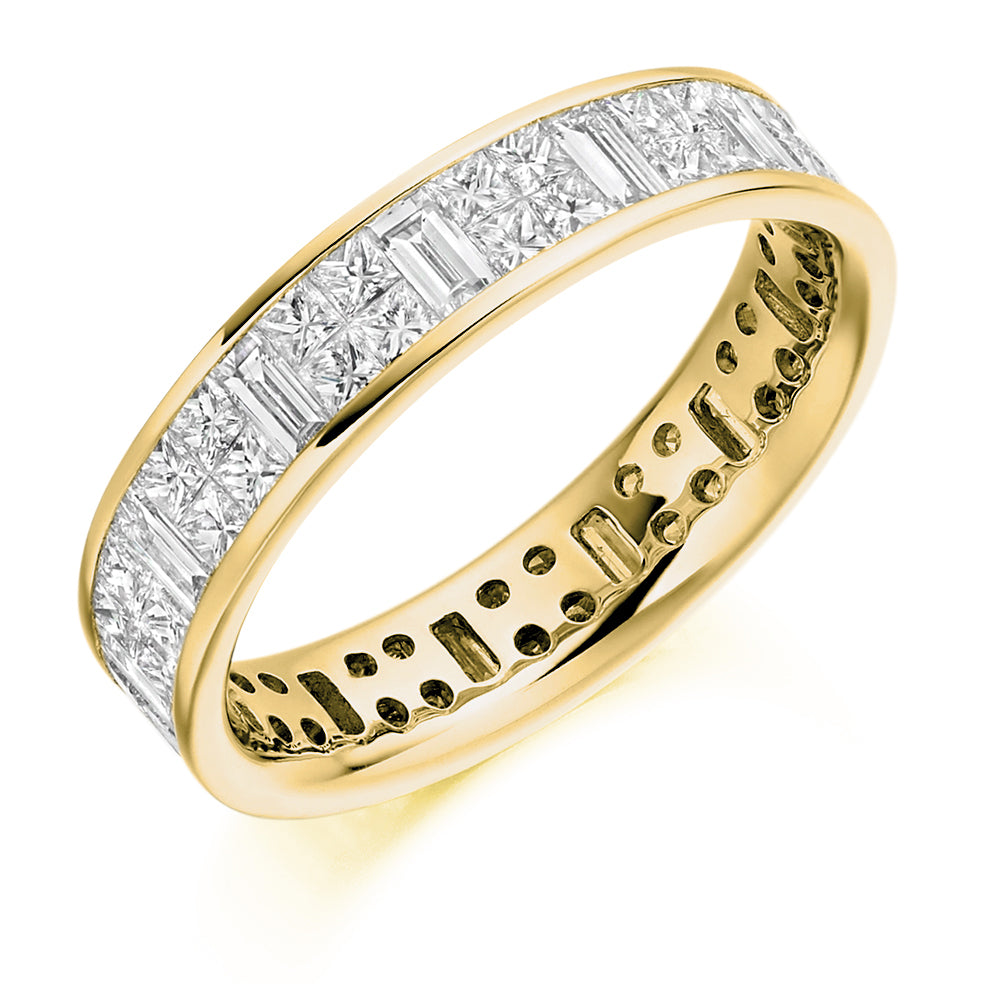 Invisible-Set Channel Full Eternity Ring, 2.3ct total (FET1921) in Yellow Gold