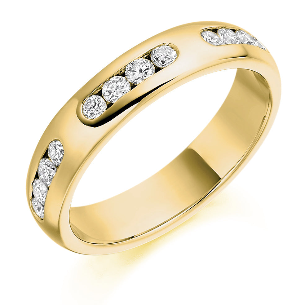 Channel-Set Full Eternity Ring, 0.8ct total in Yellow Gold