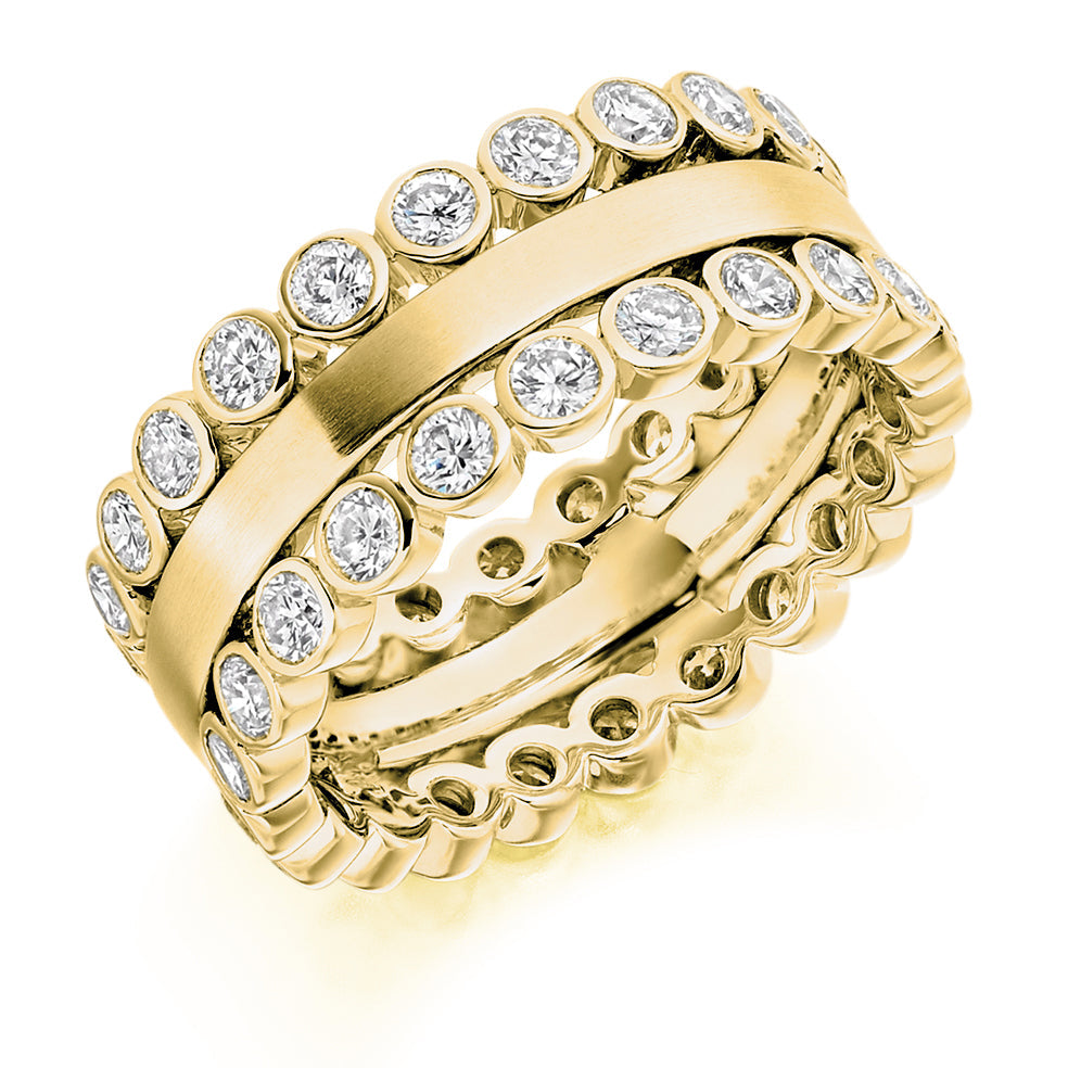 Rubover Full Eternity Ring, 1.75ct total in Yellow Gold