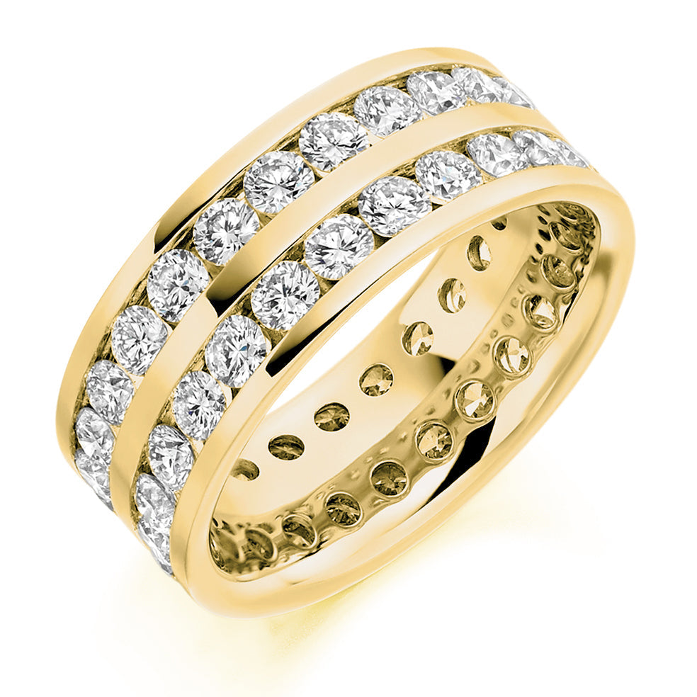 Channel-Set Full Eternity Ring, 3.15ct total in Yellow Gold