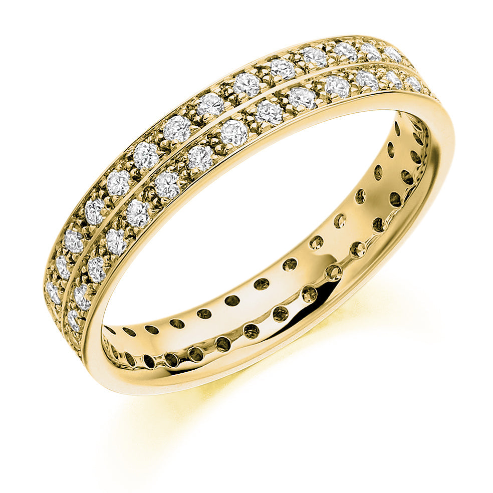 Grain-Set Full Eternity Ring, 0.8ct total in Yellow Gold