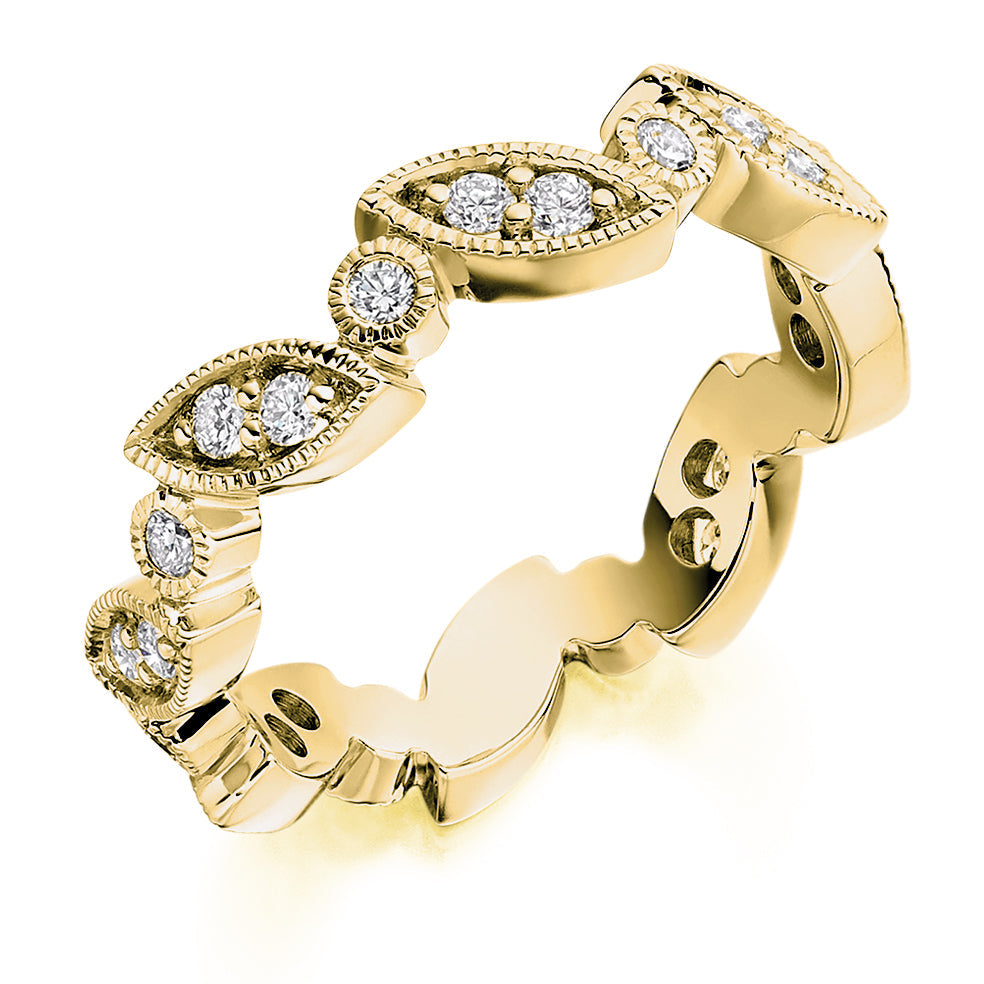 Rubover Full Eternity Ring, 0.5ct total (FET2118) in Yellow Gold