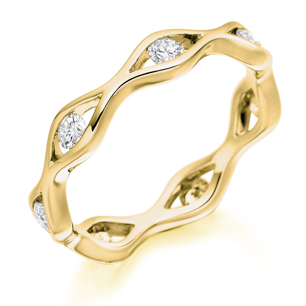 Flush-Set Full Eternity Ring, 0.45ct total in Yellow Gold
