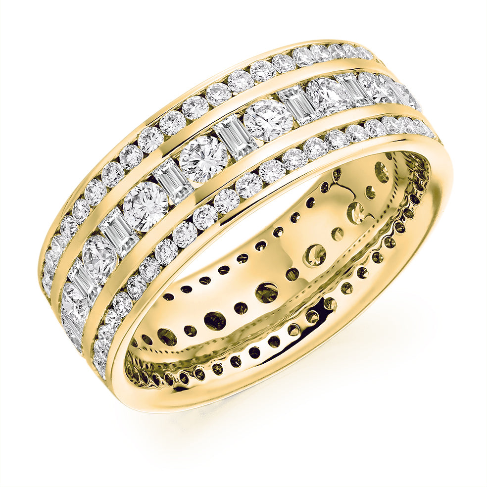 Channel-Set Full Eternity Ring, 2.6ct total (FET2631) in Yellow Gold
