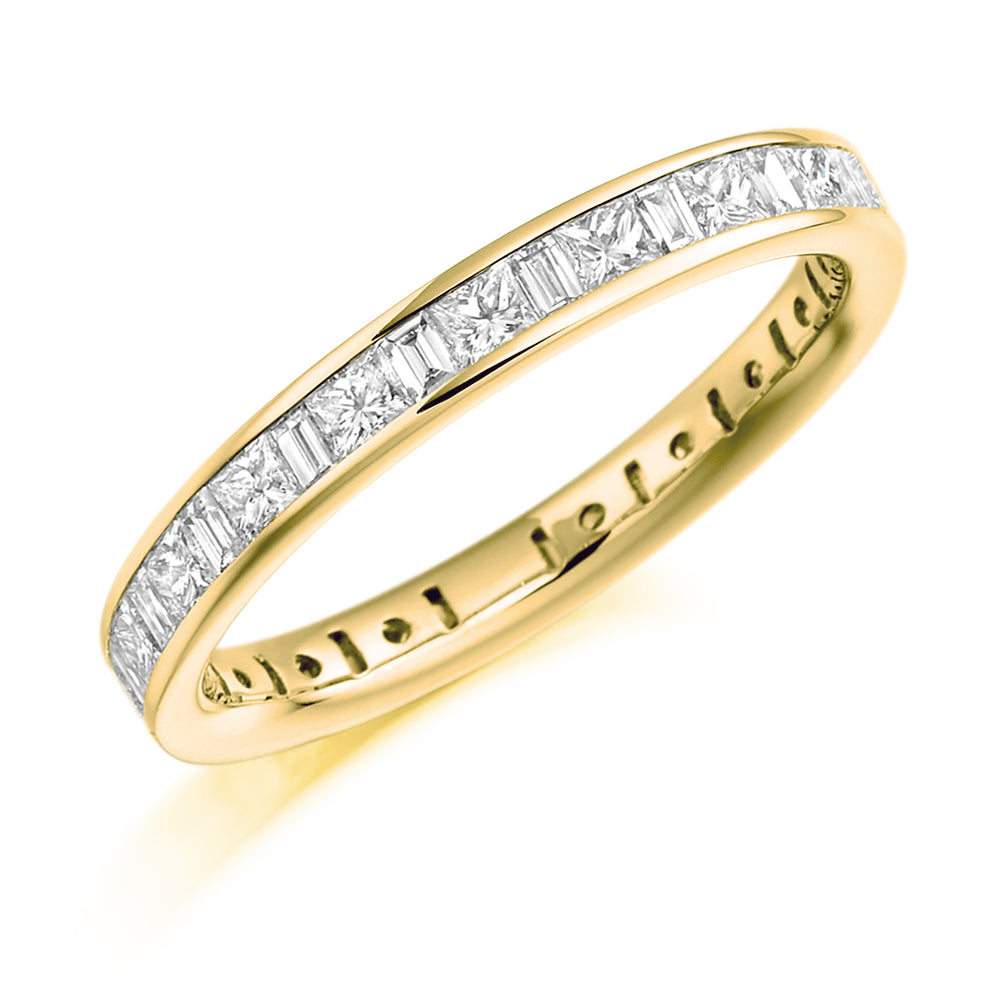 Channel-Set Full Eternity Ring, 2.5ct total in Yellow Gold