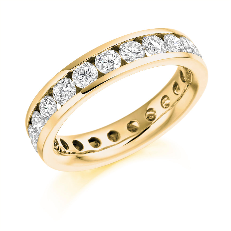 Channel-Set Full Eternity Ring, 2.5ct total (FET2727) in Yellow Gold