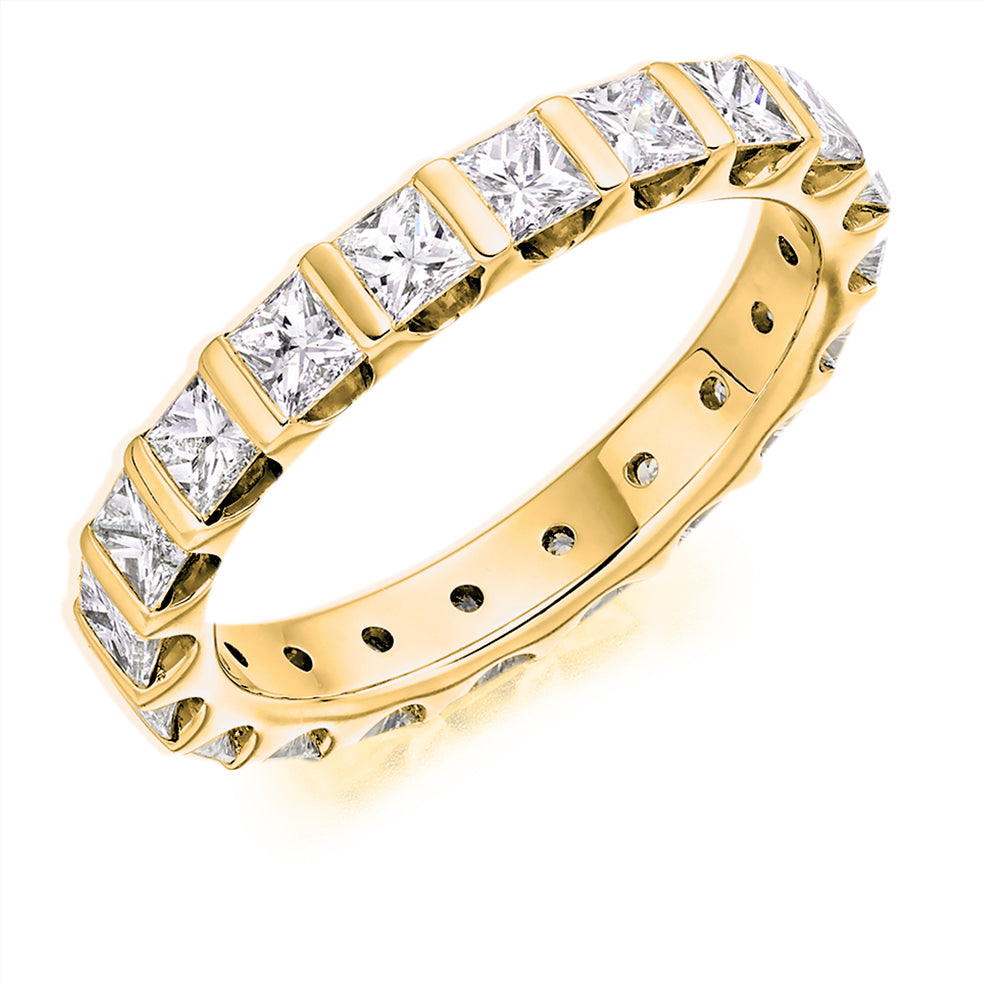 Bar-Set Full Eternity Ring, 2.0ct total (FET2736) in Yellow Gold