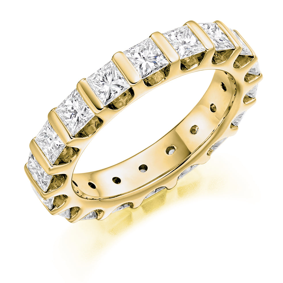 Bar-Set Full Eternity Ring, 3.0ct total (FET2800) in Yellow Gold