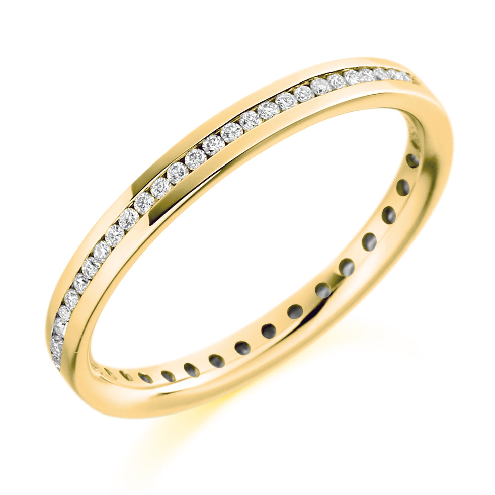 Channel-Set Full Eternity Ring, 0.25ct total in Yellow Gold