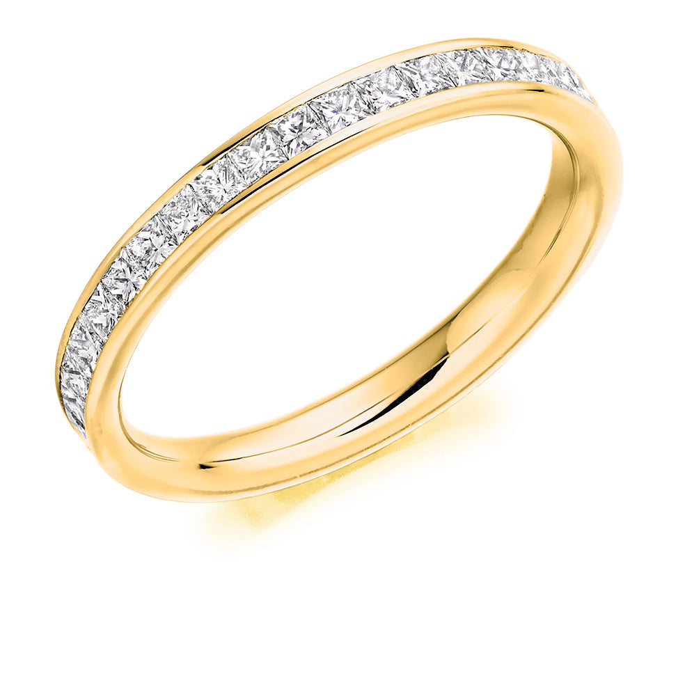 Channel-Set Diamond Full Eternity Ring, 1.0ct in Yellow Gold