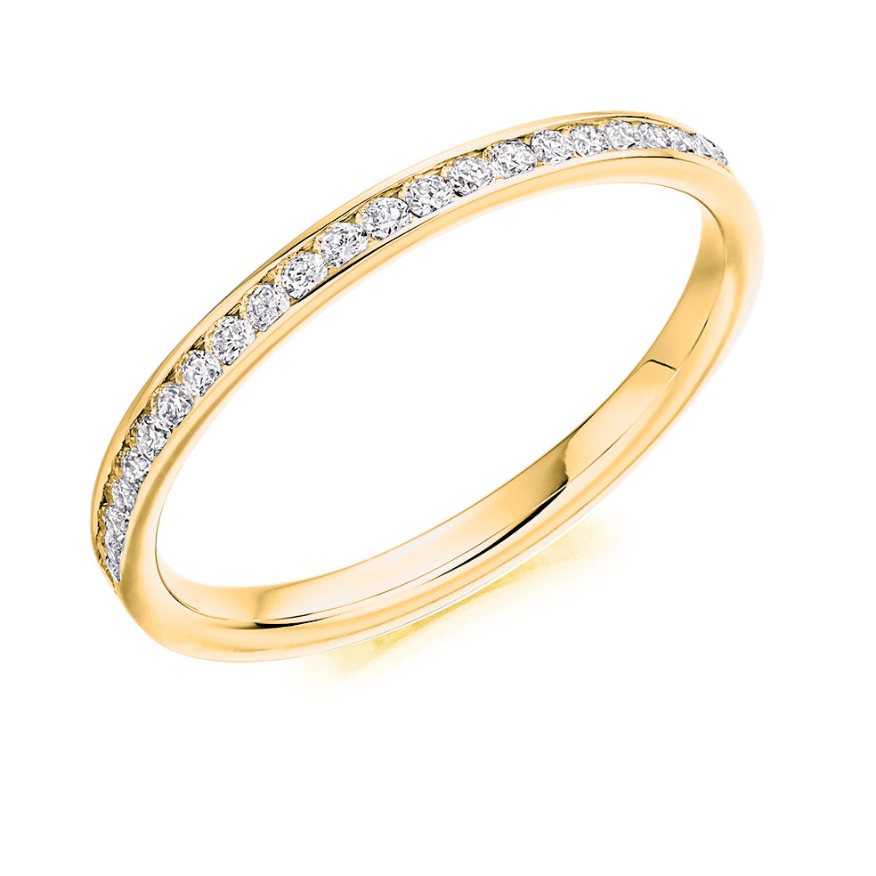 Channel-Set Diamond Full Eternity Ring, 0.4ct in Yellow Gold