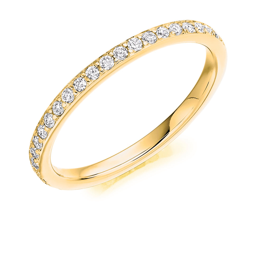 Grain-Set Diamond Full Eternity Ring C, 0.4ct in Yellow Gold