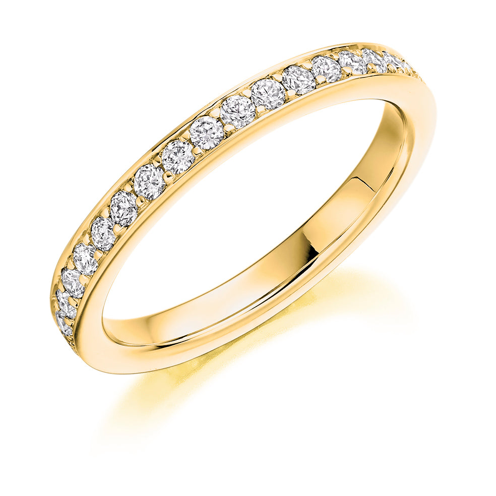 Grain-Set Diamond Full Eternity Ring, 0.75ct in Yellow Gold
