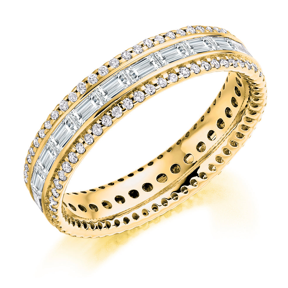 Channel & Micro-Claw Full Eternity Ring, 1.35ct total (FET8255) in Yellow Gold