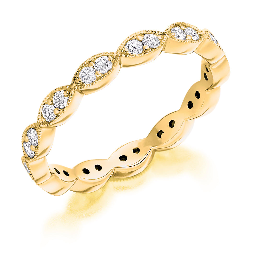 Grain-Set Full Eternity Ring, 0.45ct total in Yellow Gold