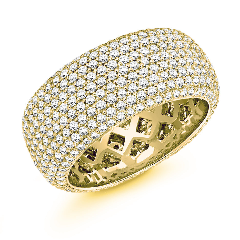Pavé Diamond Full Eternity Ring, 2.4ct in Yellow Gold