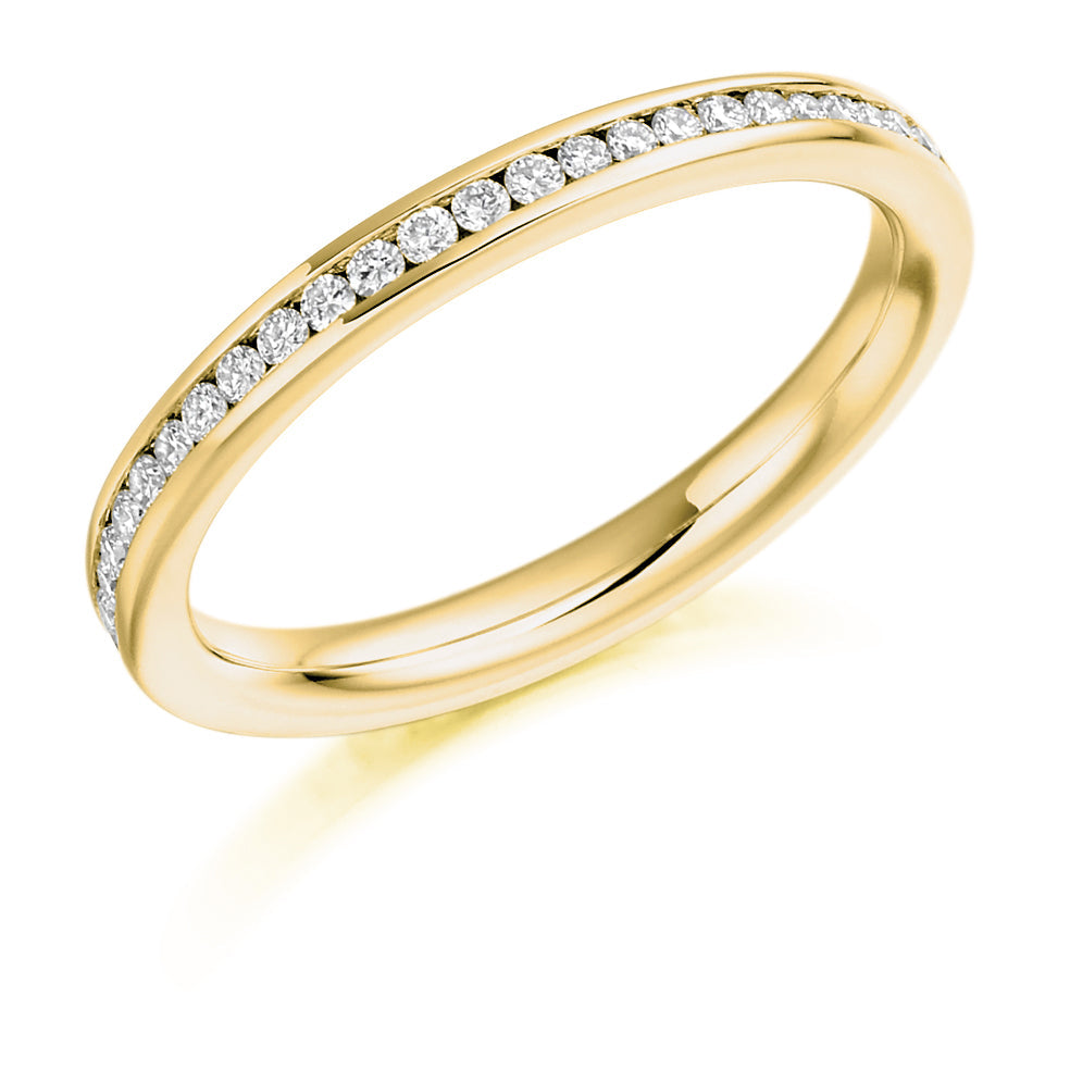 Channel-Set Diamond Full Eternity Ring, 0.41ct in Yellow Gold
