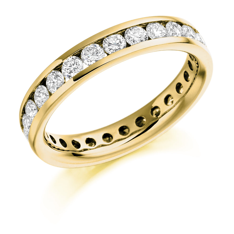 Channel-Set Diamond Full Eternity Ring, 1.75ct in Yellow Gold