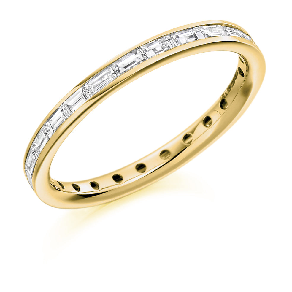 Channel-Set Diamond Full Eternity Ring E, 0.75ct in Yellow Gold