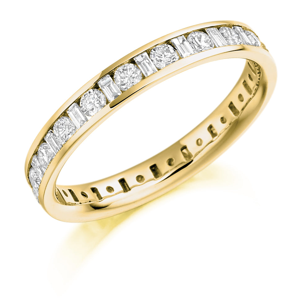 Channel-Set Full Eternity Ring, 1.15ct total (FET903) in Yellow Gold