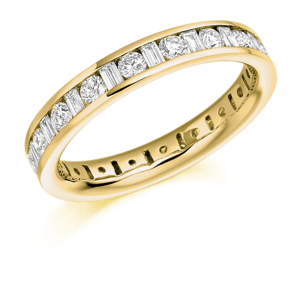 Channel-Set Full Eternity Ring, 1.53ct total in Yellow Gold