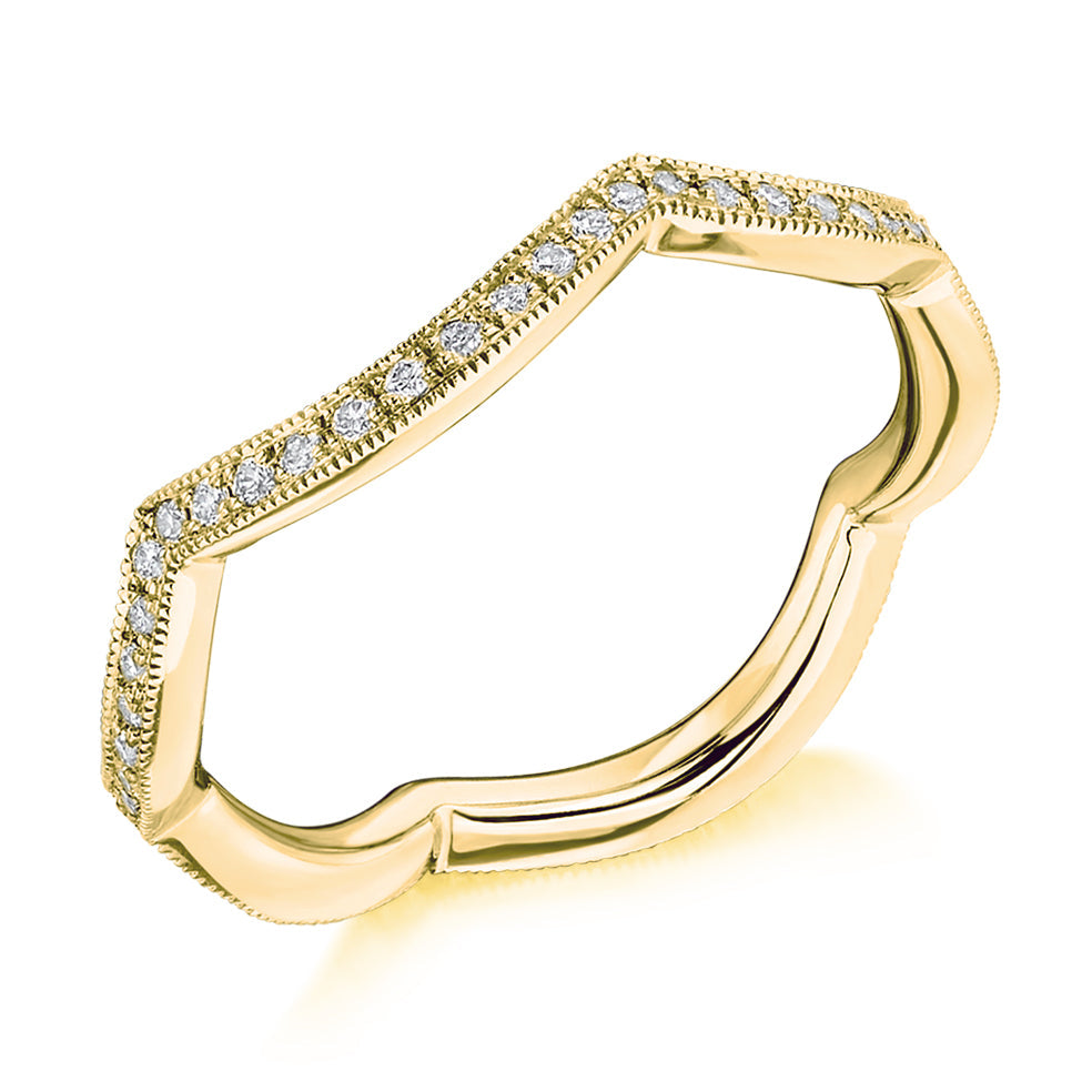 Milgrain Grain-Set Full Eternity Ring, 0.25ct total in Yellow Gold