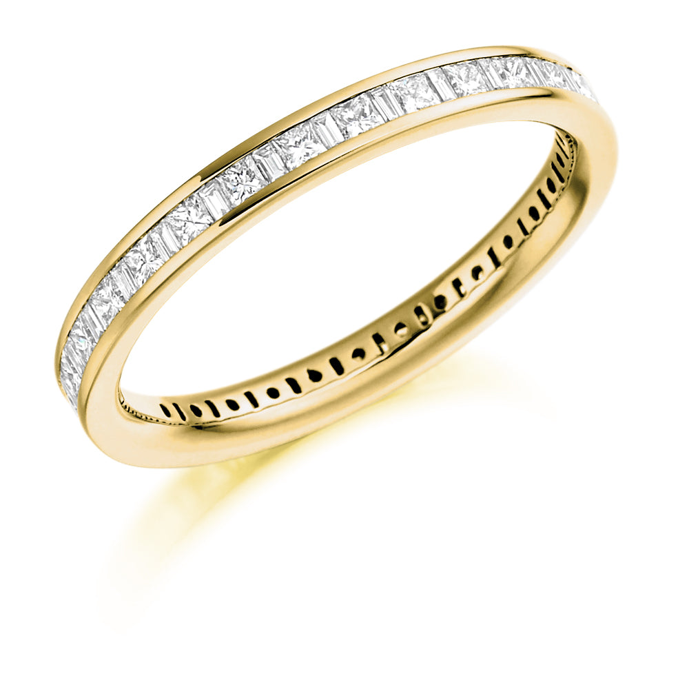 Channel-Set Diamond Full Eternity Ring D, 1.0ct in Yellow Gold