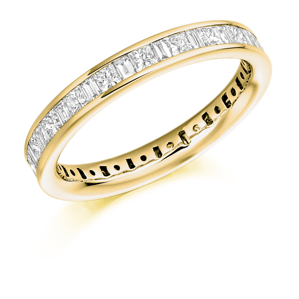 Channel-Set Diamond Full Eternity Ring, 1.51ct in Yellow Gold