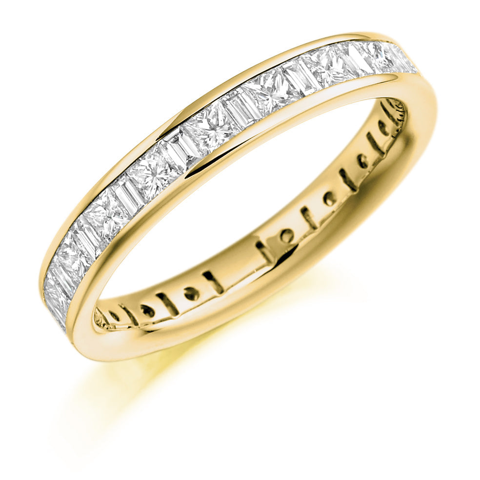 Channel-Set Diamond Full Eternity Ring B, 2.0ct in Yellow Gold