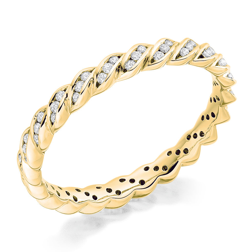 Channel-Set Full Eternity Ring, 0.3ct total (FET9152) in Yellow Gold