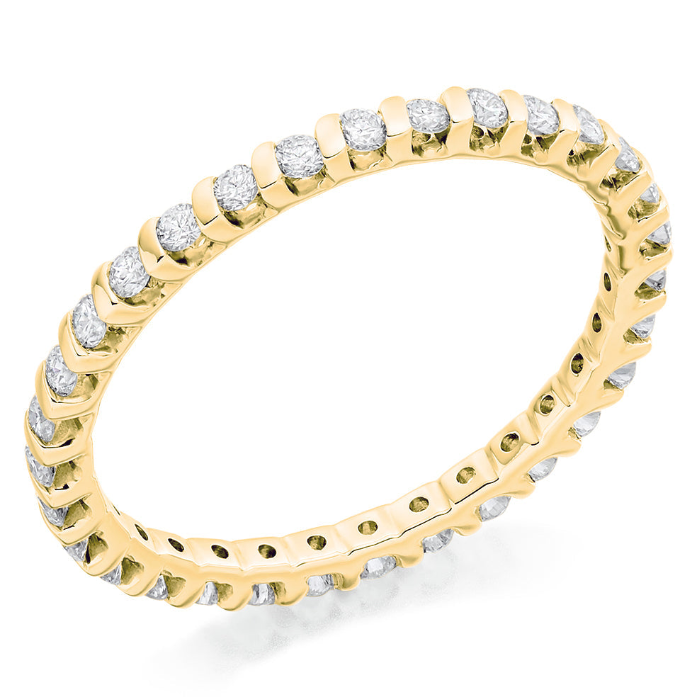 Bar-Set Full Eternity Ring, 0.5ct total in Yellow Gold