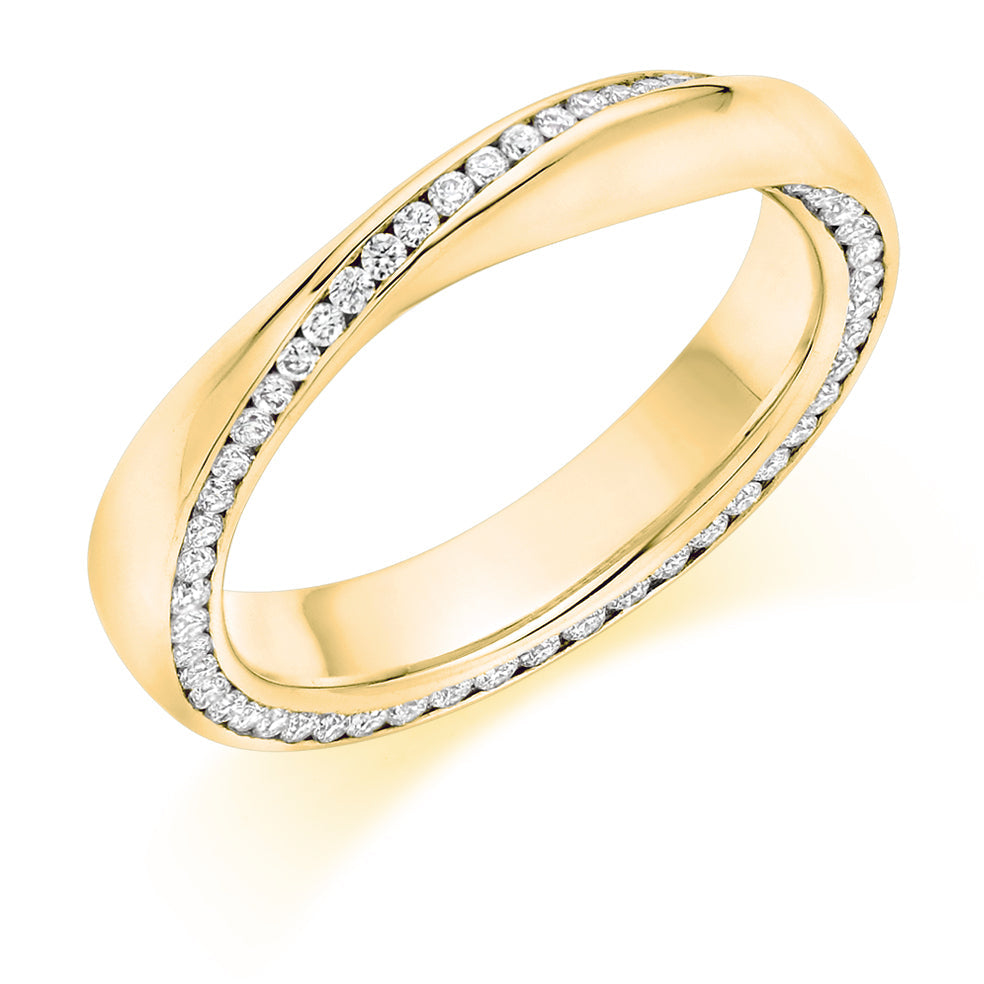 Channel-Set Diamond Full Eternity Ring, 0.65ct in Yellow Gold