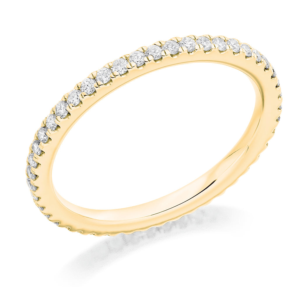 Micro-Claw Diamond Full Eternity Ring B, 0.5ct in Yellow Gold
