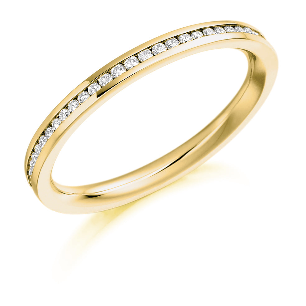 Channel-Set Diamond Full Eternity Ring B, 0.33ct in Yellow Gold