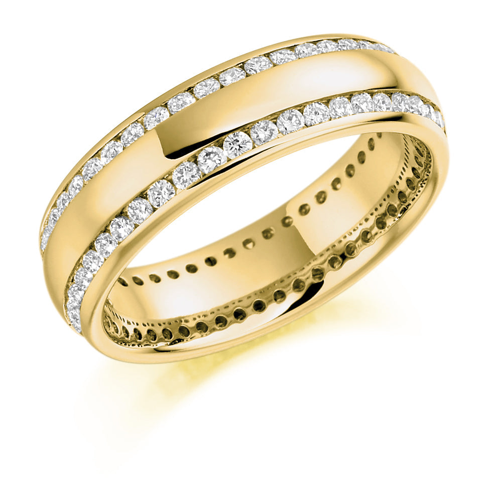 Channel-Set Full Eternity Ring, 1.0ct total (FET984) in Yellow Gold