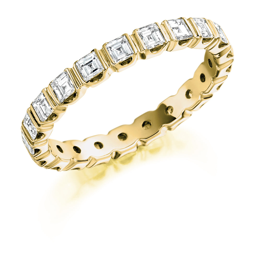 Bar-Set Full Eternity Ring, 1.5ct total in Yellow Gold