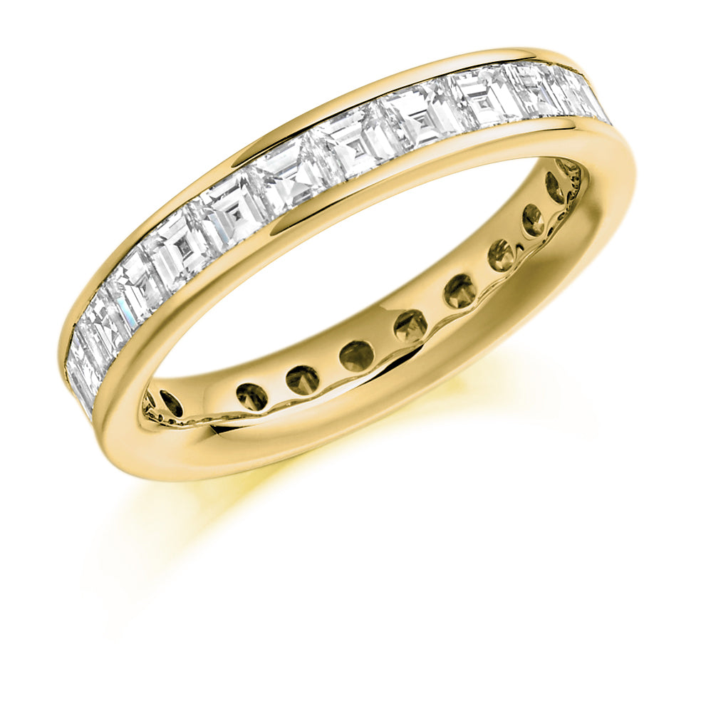 Channel-Set Full Eternity Ring, 3.0ct total in Yellow Gold