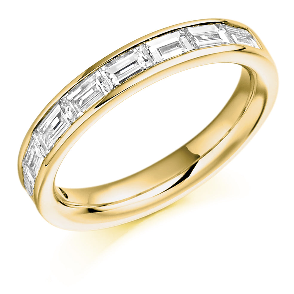 Channel-Set Half Eternity Ring, 1.0ct total (HET1021) in Yellow Gold