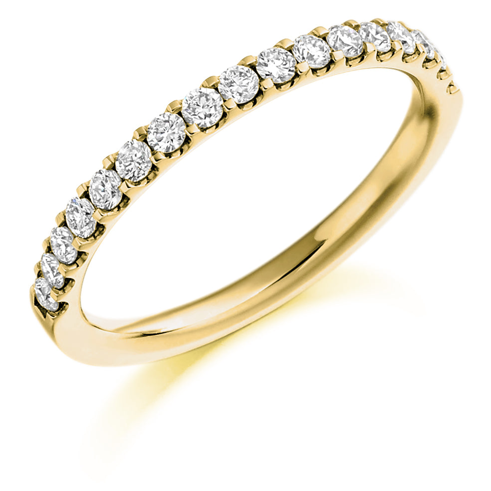 Micro-Claw Half Eternity Ring, 0.33ct total (HET1023) in Yellow Gold