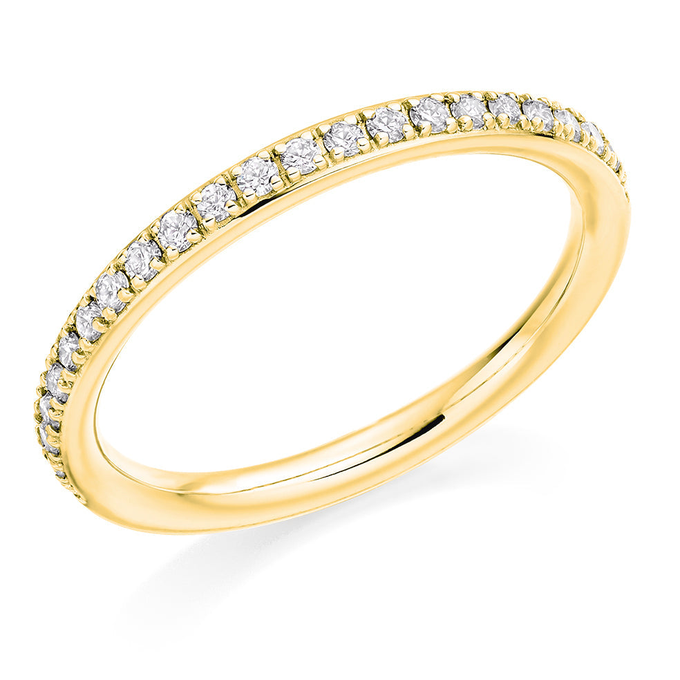 Grain-Set Half Eternity Ring, 0.25ct total (HET10357) in Yellow Gold