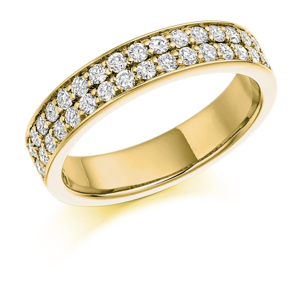 Grain-Set Half Eternity Ring, 0.6ct total in Yellow Gold