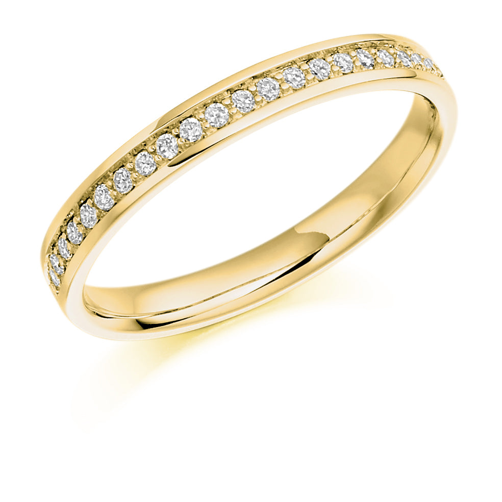 Grain-Set Half Eternity Ring, 0.17ct total (HET1041) in Yellow Gold