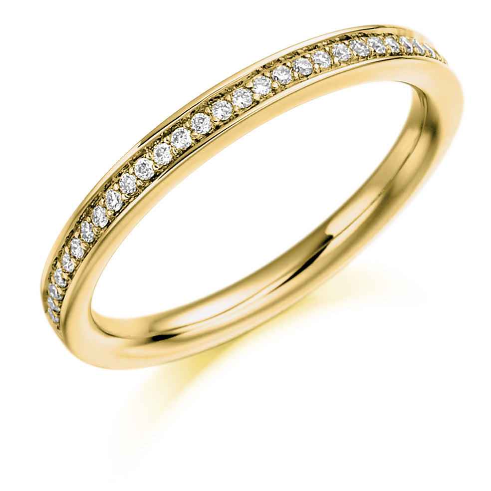Grain-Set Half Eternity Ring, 0.15ct total (HET1044) in Yellow Gold
