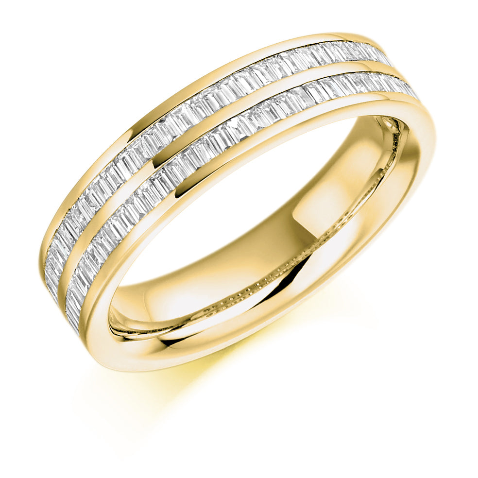 Channel-Set Half Eternity Ring, 0.55ct total in Yellow Gold