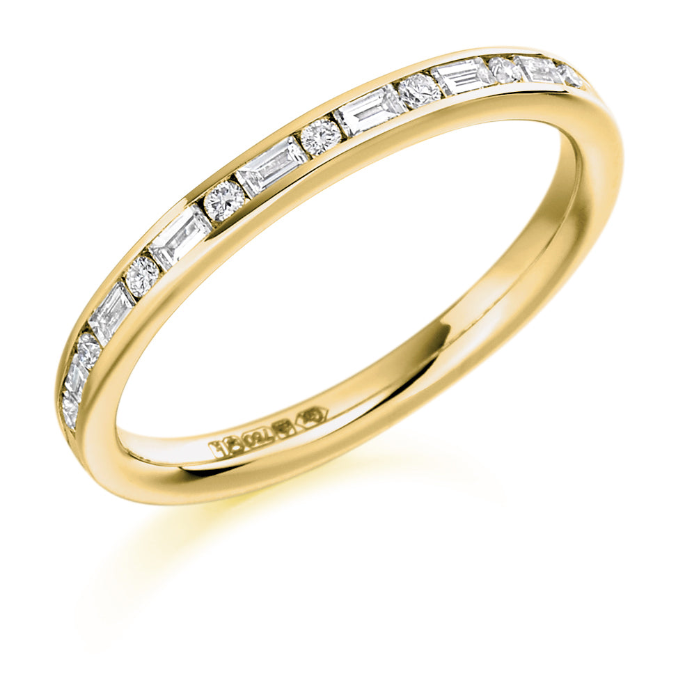 Channel-Set Half Eternity Ring, 0.3ct total (HET1083) in Yellow Gold