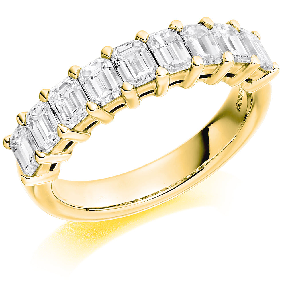 Claw-Set Half Eternity Ring, 2.0ct total in Yellow Gold