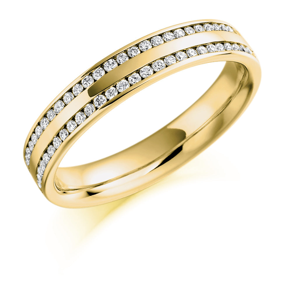 Channel-Set Half Eternity Ring, 0.26ct total in Yellow Gold